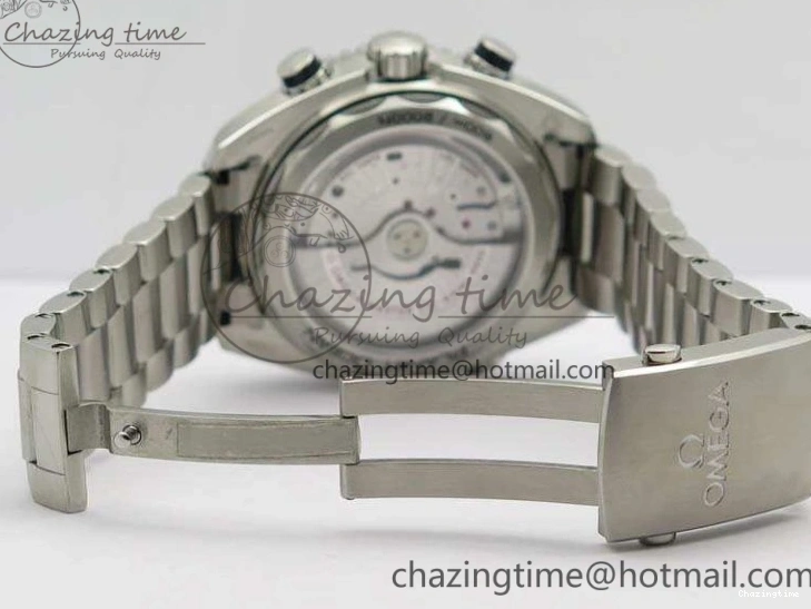 0513 Planet Ocean Master Chrono SS OM 1:1 Best Edition Black Dial On SS Bracelet A9900 V Fashionable 8113